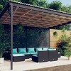 vidaXL Garden Lounge Set Black, Water blue - 2 of 4
