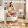 Modern Accent Chair, Barrel Upholstered Chenille Armchair, Round Corners for Living Room, Bedroom, Office, or Reading Room, Easy Assembly - 4 of 4