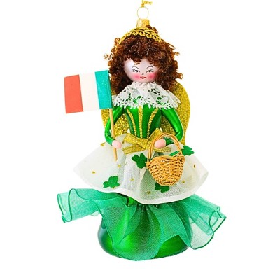 Italian Ornaments 6.5 Inch Patricia Anne Irish Angel Holiday St. Patrick's Day Ornament Italian Tree Ornaments