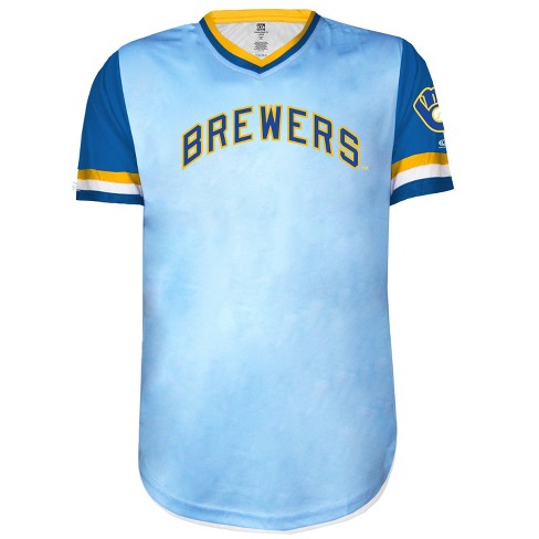 Mlb Milwaukee Brewers Men's V-neck Pullover T-shirt : Target