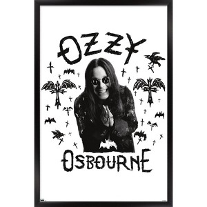 Trends International Ozzy Osbourne - Raven, Bat and Crosses Framed Wall Poster Prints - 1 of 4