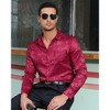 Men's Floral Jacquard Dress Shirt Long Sleeve Button Down Shirts Luxury for Wedding Party Prom - 4 of 4