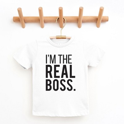 The Juniper Shop I'm The Real Boss Toddler Short Sleeve Tee