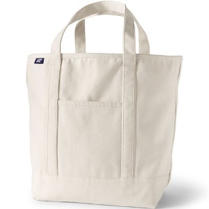 Lands' End Open Top Canvas Tote Bag - 1 of 4