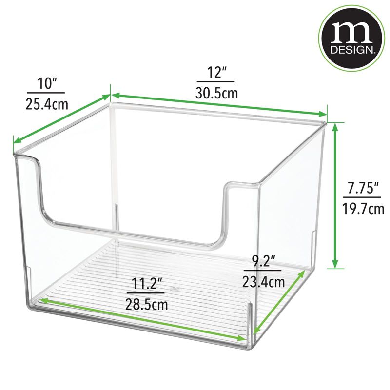 mDesign Plastic Open Front Craft and Sewing Organizer  - Clear, 3 of 7