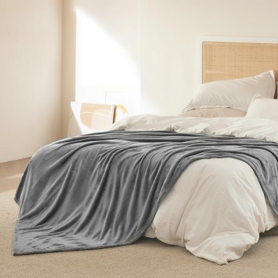 Bedsure | Flannel Blanket Solid 300GSM Soft Fuzzy Plush  Bed Blanket
