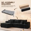 XIZZI No Assembly Needed Modular Deep Seating Sectional Sofa, Pure Sponge Structure Plush Polyester, Standard/Upgraded w/ Ottoman in Beige/Black/Gray - 4 of 4