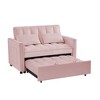 TiranisuBest Grey 3-in-1 Sectional Sofa Bed with Pull-Out Function, Adjustable Backrest, and Side Pocket, Ideal for Compact Spaces - 2 of 4