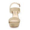 Allegra K Women's Slingback Platform Chunky High Heel Adjustable Buckle Strap Sandals - 2 of 4
