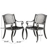 PAGED Set of 2 Patio Dining Chairs,Outdoor Dining Chairs with Traditional Design,Aluminum Chairs for Suitable for Patio,Garden - 3 of 4