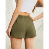 Trendy High Waist Cargo Shorts for Women - Summer Casual Elastic Waist Shorts with Pockets - 4 of 4