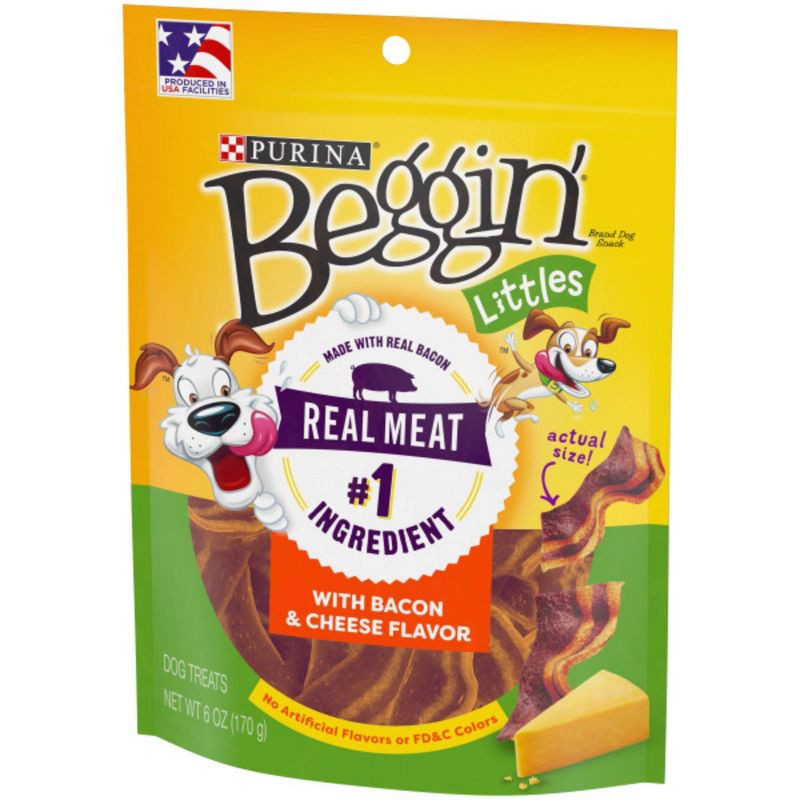 Purina Beggin&#39; Fun Size with Bacon &#38; Cheese Chewy Dog Treats - 6oz, 3 of 10