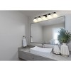 Vaughn 5-Light Bath Vanity Light - Matte Black & Opal Glass, Dimmable, 40.75" Wide - 4 of 4