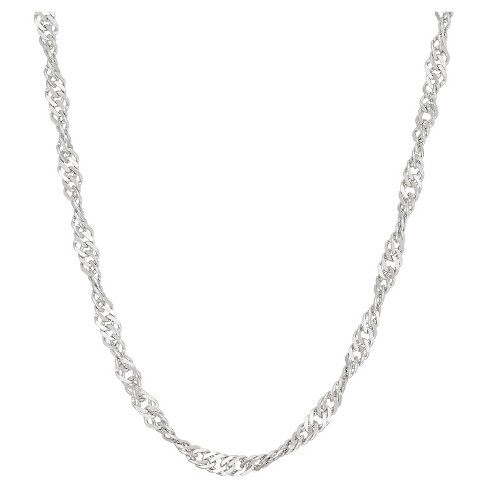 Sterling Silver Disco Ball Chain Necklace 24 (61cm) / Spring Clasp