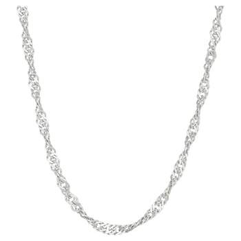Tiara Sterling Silver Disco Chain Necklace