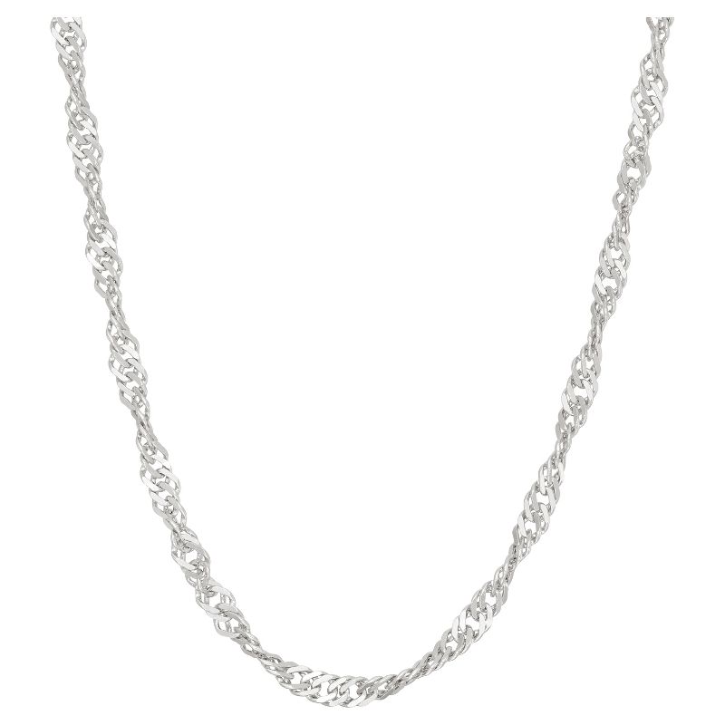 Tiara Sterling Silver Disco Chain Necklace, 1 of 2