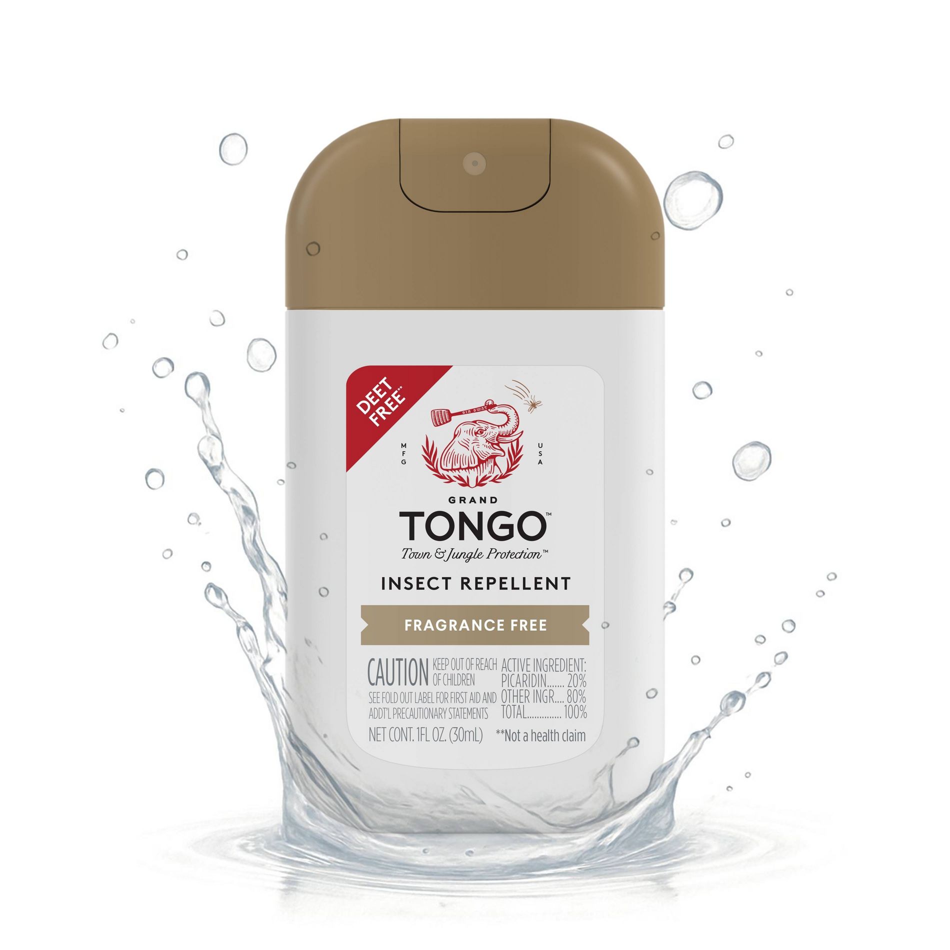 Grand Tongo Insect Repellent Pocket Spray - Fragrance Free - 1oz