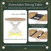 Extendable Dining Table with Butterfly Leaf,Wood Dining Table with X-Shaped Base for 4-6 People,Farmhouse Oval Dining Table for Kitchen-Koiai - 3 of 4