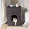 CAVINAS Pet House for Cats,Cat Litter Box Enclosure Pet Crate with Drawer,Pet Kennel for Indoor - 2 of 4
