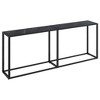 vidaXL Console Table Black 78.7"x13.8"x29.7" Tempered Glass - 2 of 4