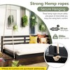 Whisen Country Style Twin Size Wooden Porch Swing Daybed with Frame and 96-Inch Hemp Ropes, Acacia Wood Patio Swing for Garden or Backyard - 4 of 4