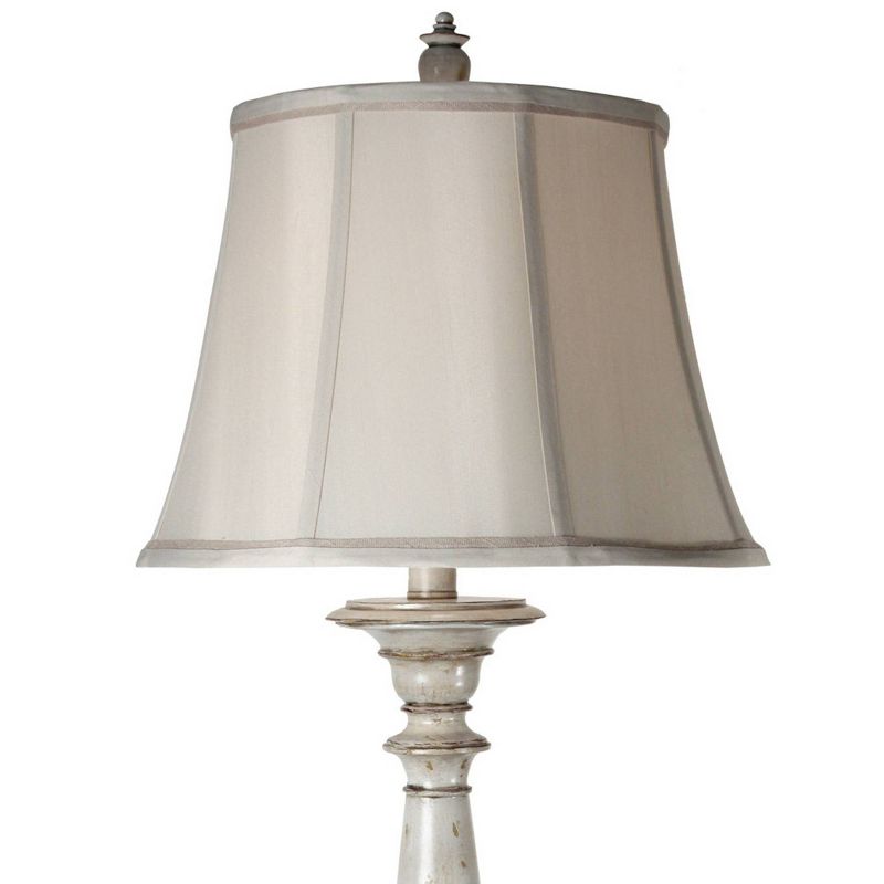 Jane Seymour Yorktown White Table Lamp with Ivory Fabric Shade - StyleCraft, 3 of 5