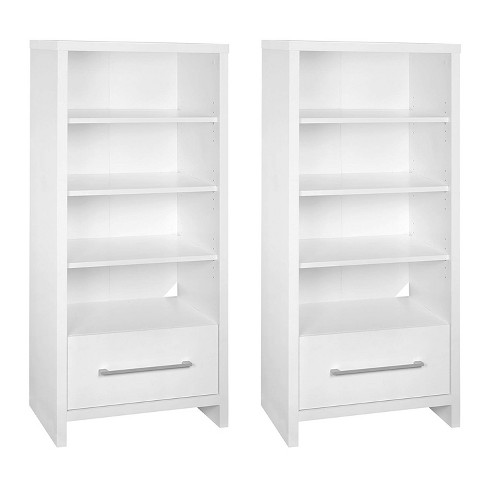 Closetmaid 165100 Decorative Storage, 4 Shelf 2 Drawer Bookcase White
