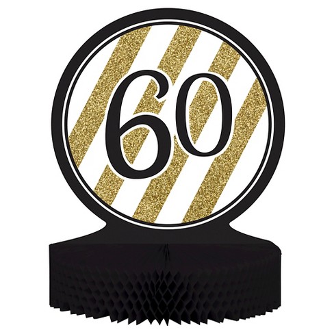 Black Gold 60th  Birthday  Centerpiece Target 