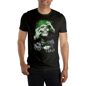 Adult Mens DC Comic Book Joker Core Black Graphic Tee Shirt - 1 of 2