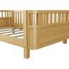 Aortzio Twin Size Solid Wooden Platform Bed,Floor Bed with Safety Rails - 4 of 4
