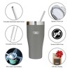 Healthy Human Stainless Steel Tumbler with Straw & Lid | (32oz, Slate Gray) - 2 of 4