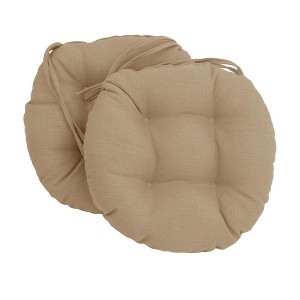 Blazing Needles,16-inch Spun Polyester Solid Outdoor Round Tufted Chair Cushion - 1 of 1