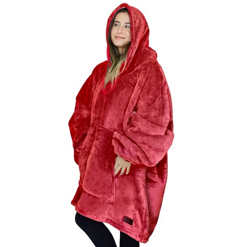 Giant fleece hoodie blanket hot sale