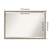 Mila Beveled Wood Framed Bathroom Vanity Wall Mirror - 3 of 4