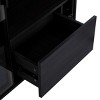 Syemin Decorative Storage Cabinets Freestanding Display Cabinet with Glass Doors, Accent Cabinet with Adjustable Shelves, Black, 39.8"*15.7"*51.2" - 4 of 4