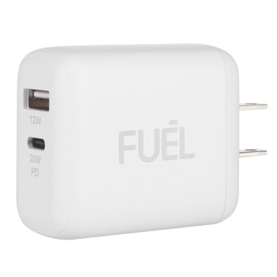 FUEL 32W Fast Static Prong Wall Charger - White