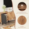 Chic Crate - 70" Mid-Century Modern Media Console - 3 Closed Cabinets & Storage Hub - Walnut & Charcoal TV Stand for Living Room/Home Theatre - 4 of 4