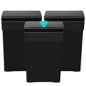 FDW Trash Can 13 Gallon 50 Liter Touchless Trash Bin with Lid Plastic Kitchen Waste Bin Quiet Operation &  Adjustable Sensitivity - 1 of 4