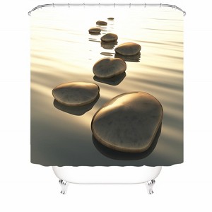 Stone Road On The Lake Shower Curtains for Bathroom Waterproof Fabric Bath Curtain Durable Soft Stylish Bathroom Decor 72x72 Inch - 1 of 1