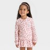 Toddler Girls' 2pc Hello Kitty Floral Cardigan Sweater and Skirt Set - Pink - 3 of 4