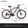 Mountain Bike 24 Inch Wheels, 21-Speed Mens Womens Trail Commuter City, High Carbon steel Frame Disc Brakes Thumb Shifter Front Fork Bicycles - image 4 of 4