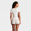 Women's Pointelle Short Sleeve Top and Shorts Pajama Set - Wild Fable™ - 2 of 3
