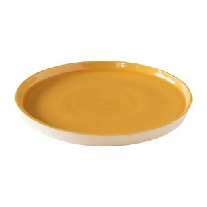 SEVOBAL Serving Platters Round Ceramic Snack Platter, Ideal for Parties, Gatherings, Family Dinners, Snack Serving Moments, Orange, 3.15"*3.15"*0.3" - 1 of 4