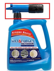 Wet and Forget Outdoor Rapid Application Stain Remover with Hose End - 48oz
