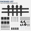 Sliding Door Hardware - Bi-Folding Track Kit for 2/4 Closet Doors, Heavy Duty Side Mounted Roller, Smooth Quiet Operation, Easy Install (No Door) - 3 of 4