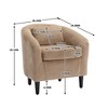 CAVINAS Corduroy Barrel Accent Chair with Curved Backrest and Pillows,Cozy Upholstered Living Room Chairs,Reading Chairs for Living Room - 2 of 4