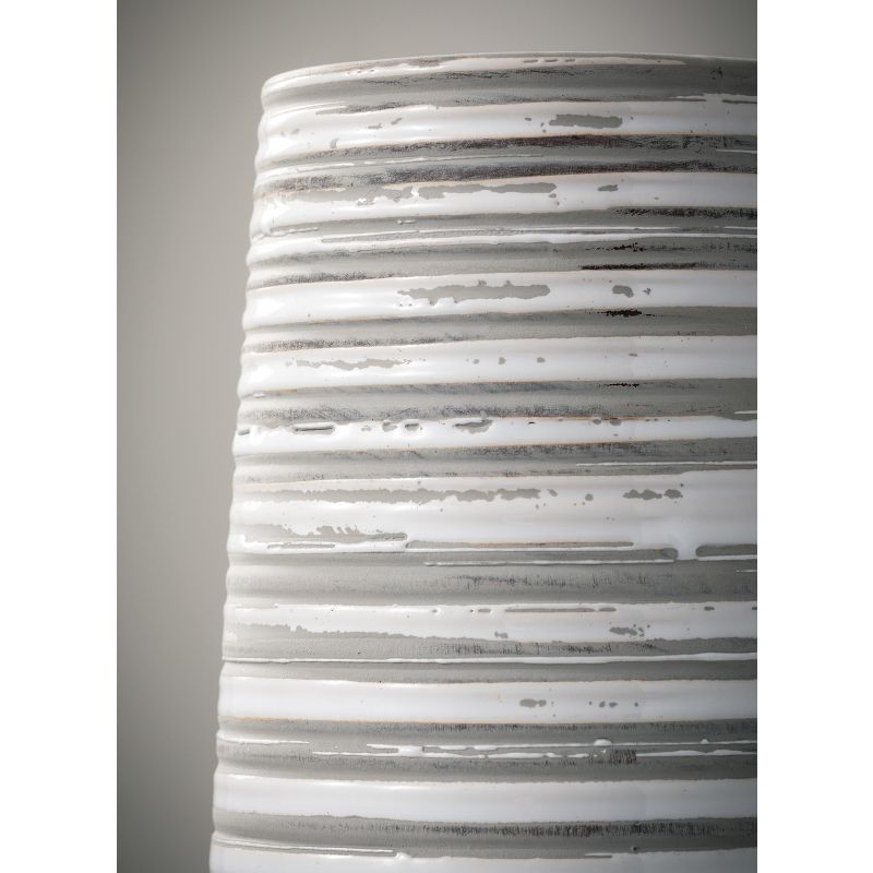 Sullivans Striped Ceramic Vase 12"H Gray, 2 of 7