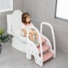 Costway Three-Step Stool for Toddlers Children Step up Leaning Helper w/Safety Handles - 2 of 4