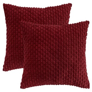 REGALWOVEN Soft Corduroy Throw Pillow Covers for Couch Bed Sofa Home Decor 2 Pcs - 1 of 4