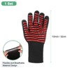 Unique Bargains Silicone Heat Resistant Fireproof Grilling Glove 1472°F Red 1 Pc - 3 of 4
